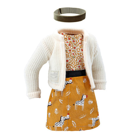 Vêtements pour poupée "Starlette" - Linde - Beige/Orange - H 44 cm