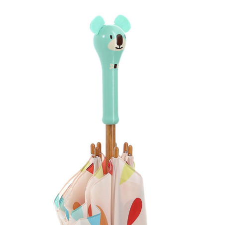 Parapluie en bois pour enfant "Boizoos" - Alice la Koala - Multicolore - H 70 cm