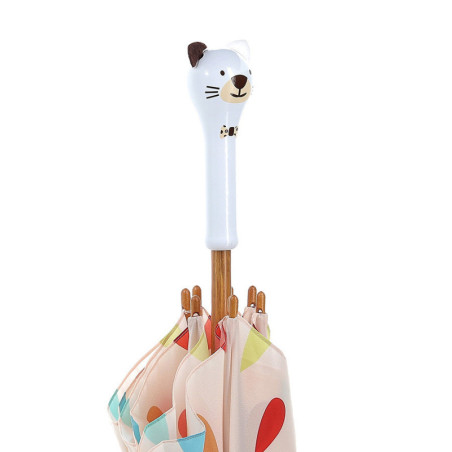 Parapluie en bois pour enfant "Boizoos" - Mariette la Minette - Multicolore - H 70 cm