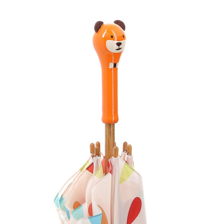 Parapluie en bois pour enfant "Boizoos" - Marcel l'ourson - Multicolore - H 70 cm