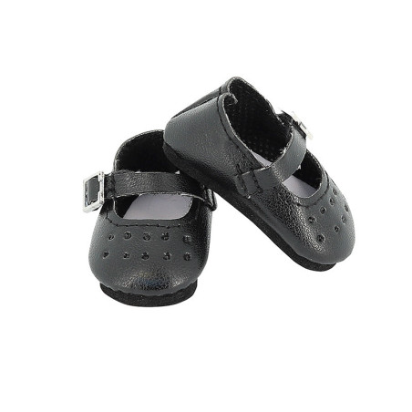 Chaussures à bride pour poupée "Minouche" 34 cm - Noir