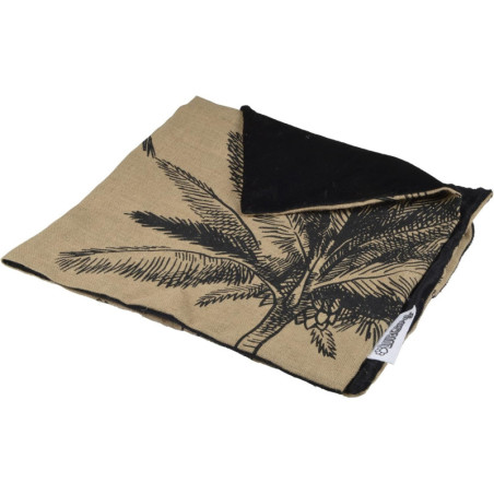 Plaid pour animaux en jute "Bahia" - Noir/Beige - 100 x 70 cm