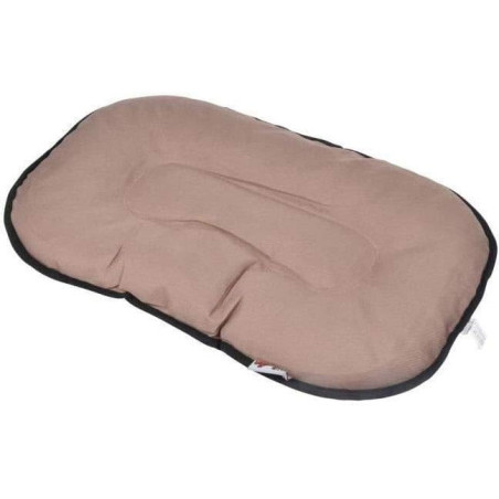 Coussin flocon rectangle et réversible "Essentiel" - Beige/Gris - L 107 x l 53 cm