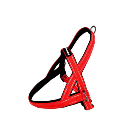 Harnais norvégien réglable en nylon et neoprene "Expert" - Rouge - Taille L (de 75 à 95 cm)