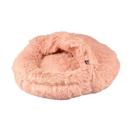 Coussin chausson apaisant pour animaux "Fluffy" - Rose - D 55 x H 15 cm