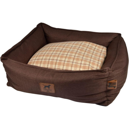 Panier rectangle pour animaux "Héritage" - Beige/Marron - L 55 x l 50 cm