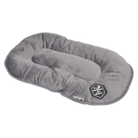 Coussin rectangle réversible pour animaux "Patchy" - Gris/Noir - L 107 x l 62 cm