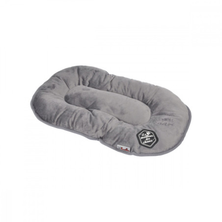 Coussin rectangle réversible pour animaux "Patchy" - Gris/Noir - L 53 x l 32 cm