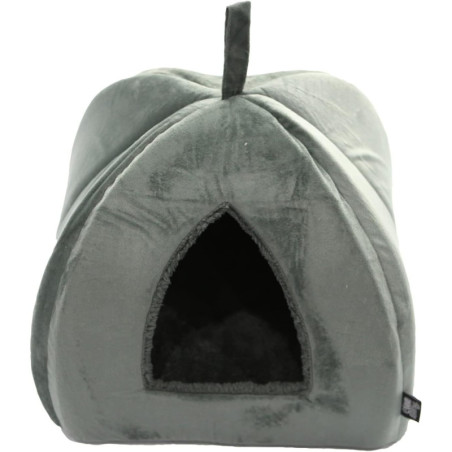 Tente en velours pour chat "Sweet Cat" - Vert Foncé - L 35 x l 35 x H 38 cm
