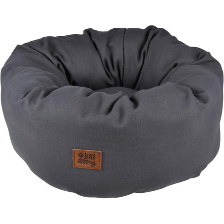 Panier rond pour animaux "Terrazzo" - Gris - D 55 x H 25 cm