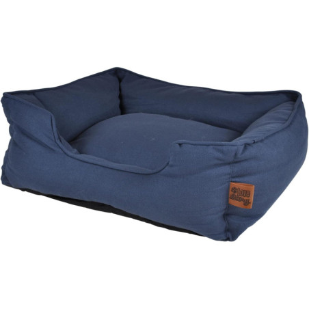 Panier Rectangle pour animaux "Terrazzo" - Bleu - L 75 x l 70 x H 22 cm
