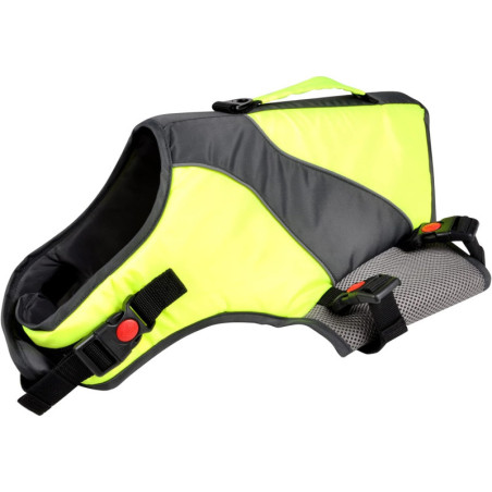 Gilet de flottaison réflechissant pour chien - Jaune/Noir - Taille L (29 à 81 cm)