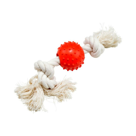 Jouet balle sur corde - Rouge - D 7 x H 33 cm