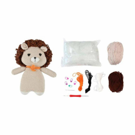 Kit complet crochet Amigurumi - Leon Le Lion - H 17Cm