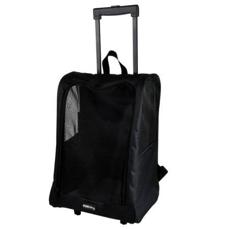 Sac trolley de transport animaux avec roulettes - Noir - L 40 x l 30 x H 52 cm