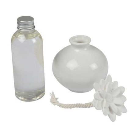 Coffret diffuseur et fleur en céramique "Essentiel" - Jasmin - 100 ml