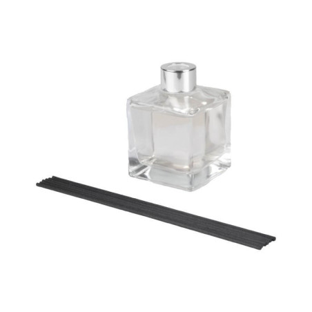 Diffuseur carré "Essentiel" + 6 bâtonnets - Jasmin - 170 ml