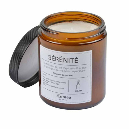 Bougie parfumée "Apothicaire" avec couvercle - Sérénité - D 7,5 x H 9,5 cm