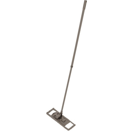 Balai MOP en microfibre et manche téléscopique en métal - Taupe- H 74 à 130 cm