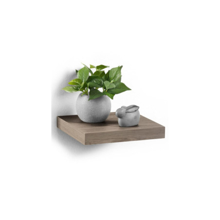 Étagère flottante en bois effet chêne - Marron - L 25 x l 22,8 x H 3,4 cm