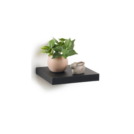 Étagère flottante en bois - Noir - L 25 x l 22,8 x H 3,4 cm