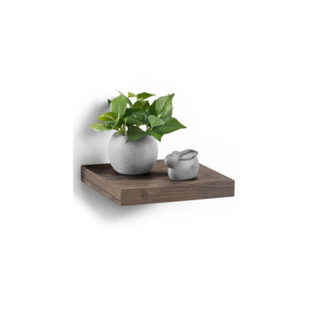 Étagère flottante en bois - Marron - L 25 x l 22,8 x H 3,4 cm