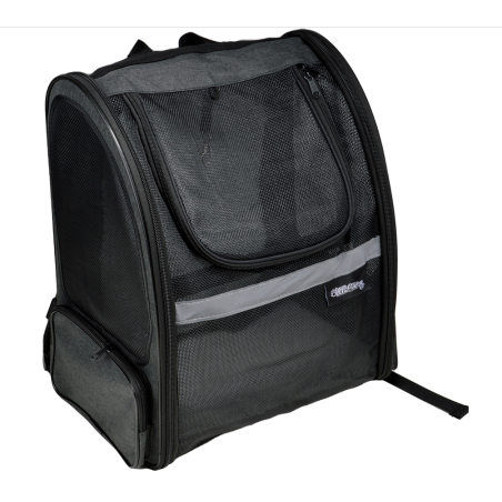 Sac à dos de transport extensible pour animaux - Noir - L 33 x l 27 x H 44 cm
