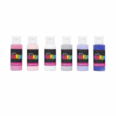 Set de 6 tubes de peinture effet marbre - Multicolore - 60ml