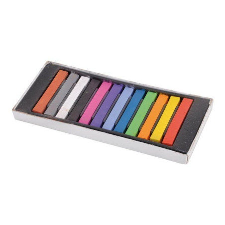 Boite de 12 pastels secs - Multicolore - l 4 x L 13 x H 20 cm