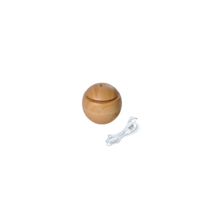 Diffuseur éléctrique lumineux boule effet bois - Beige - 130 ml