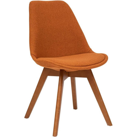 Chaise scandinave vintage "Baya" - Orange - L 48 x P 55 x H 79,5 cm