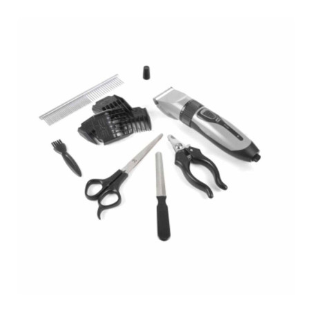 Kit de toilettage avec tondeuse électrique pour Animaux - Gris