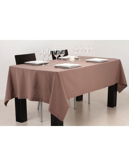 Nappe anti taches rectangulaire - 140 x 240 cm - Taupe