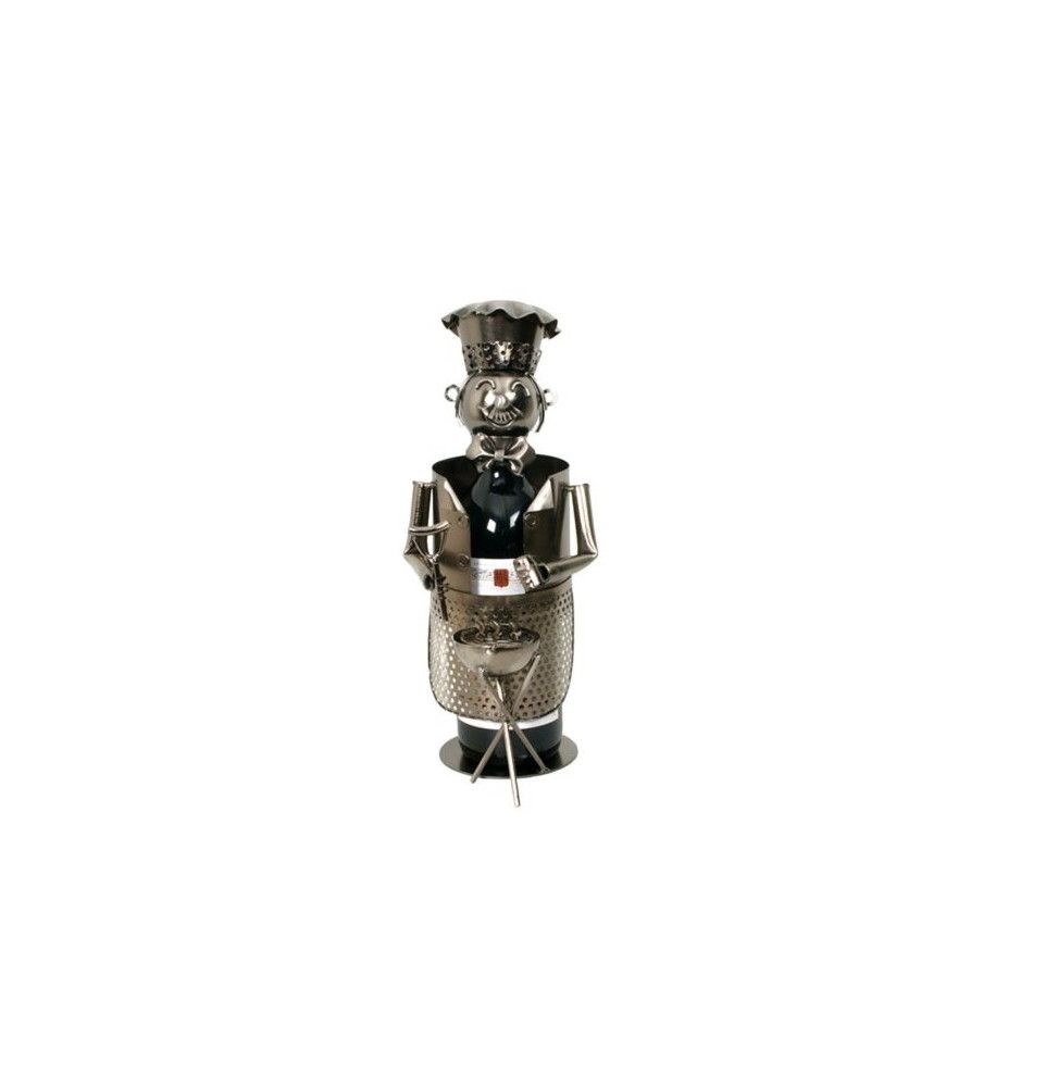 Porte bouteille - Chef barbecue - Wine - H 33 cm