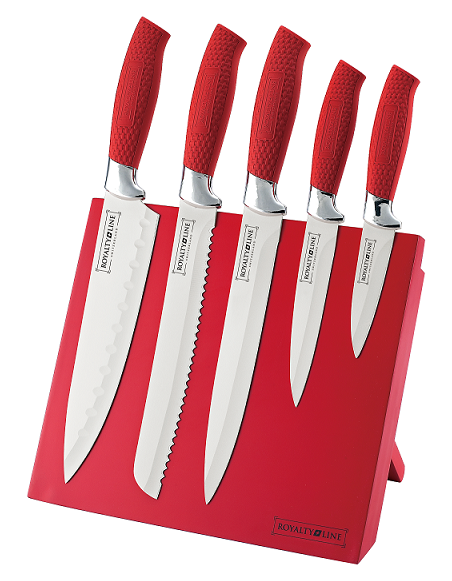 Set de 5 couteaux  - Céramique - Rouge