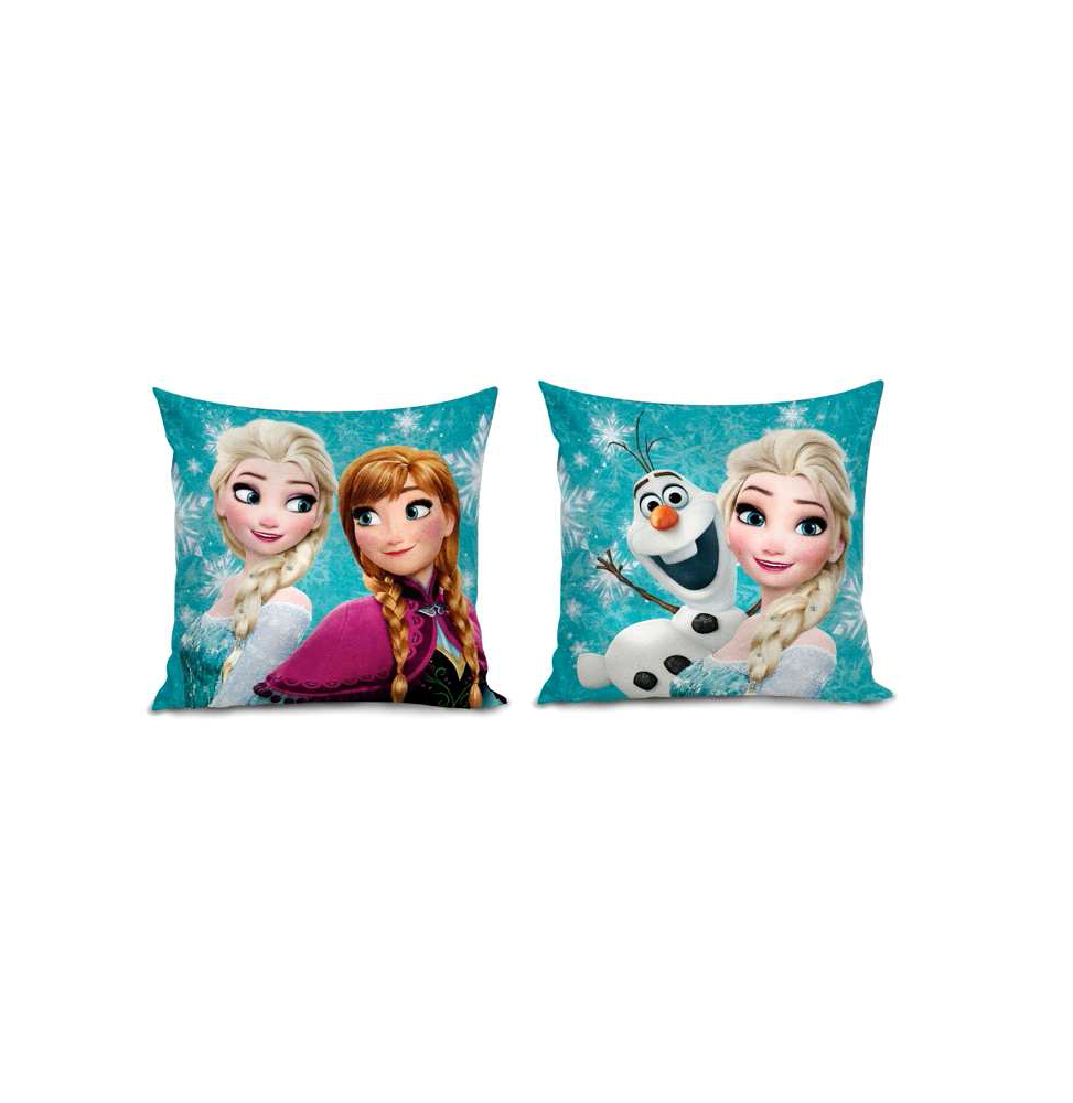 Coussin - Imprimé la reine des neiges - Bleu