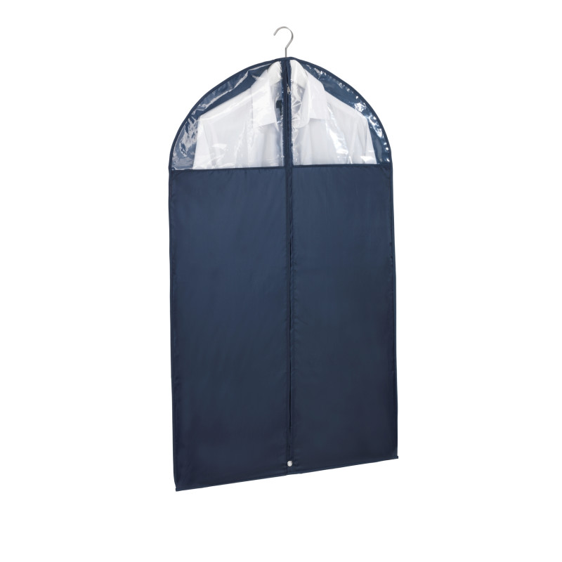 Housse de protection de vêtements Business avec fermeture à zip - Bleu - H 100 x l 60 cm