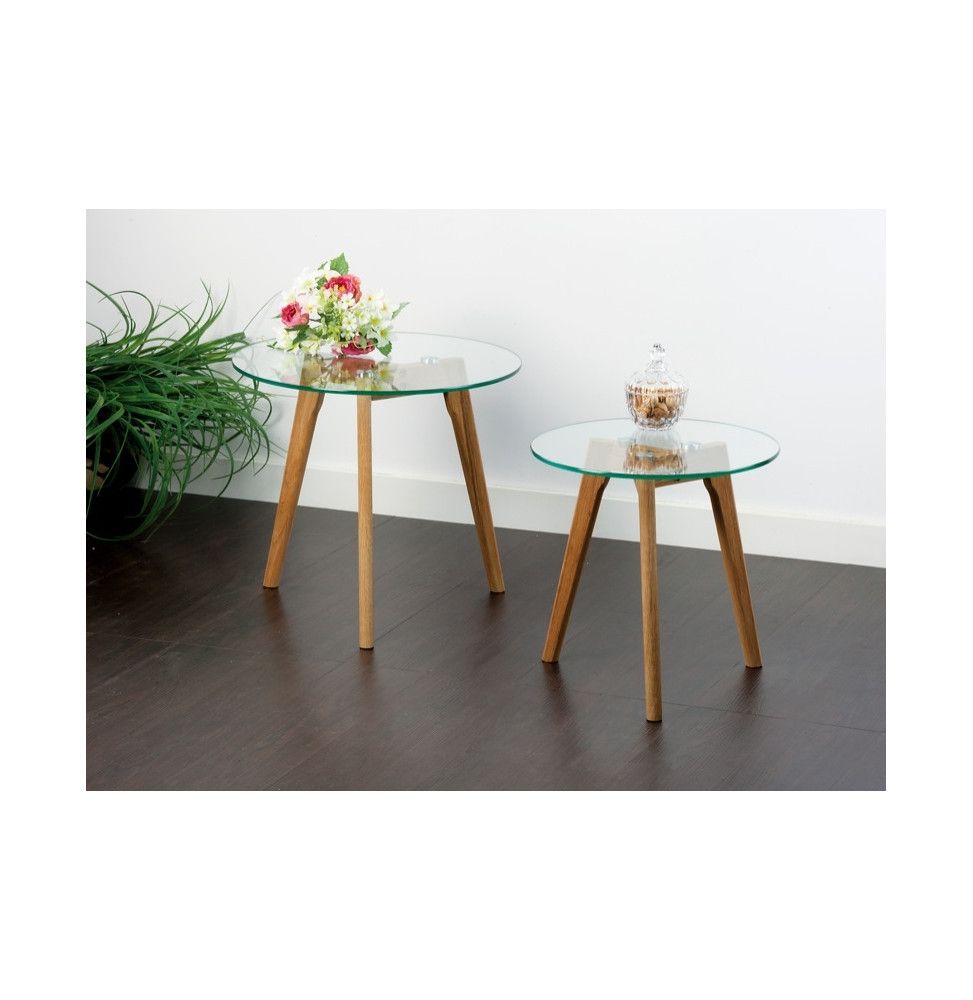 Table basse - Lot de 2 - Verre