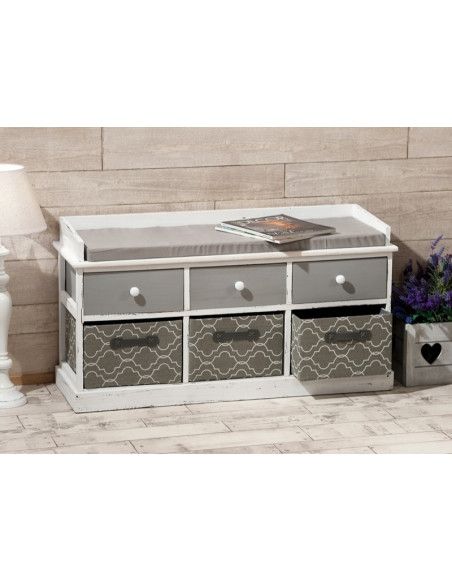 Banc avec rangements - 100 x 35 cm - Meuble de rangement