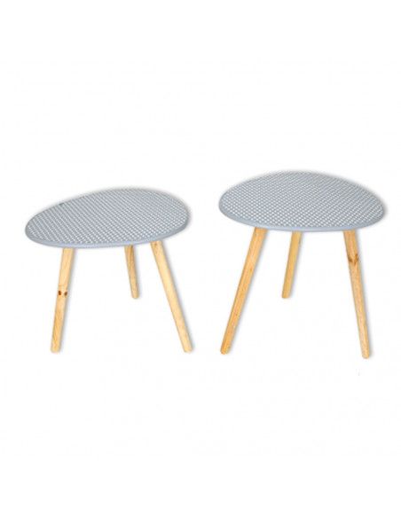 Tables basses gigognes- Lot de 2 - Bleu