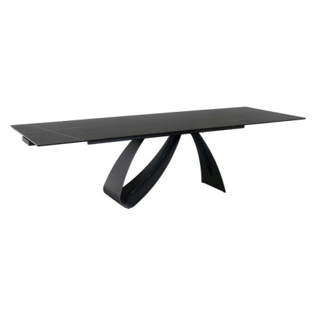 Table design extensible en céramique "Dune" - 10 couverts - Noir - L 240 x H 76 x P 90 cm