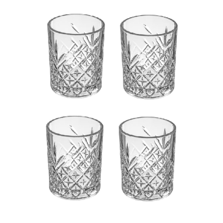 Lot de 4 verres à whisky - 34 cl