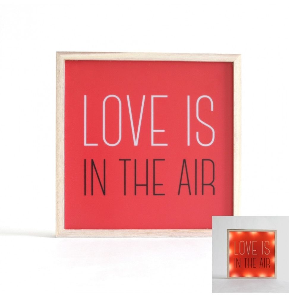 Décoration lumineuse -  Love is in the air  - Carré