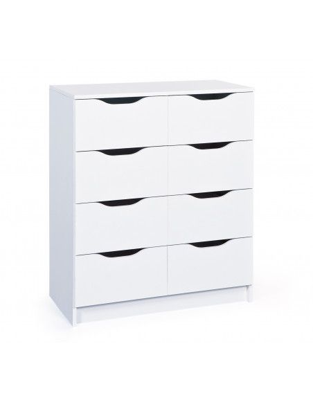 Commode - 8 tiroirs - Blanc