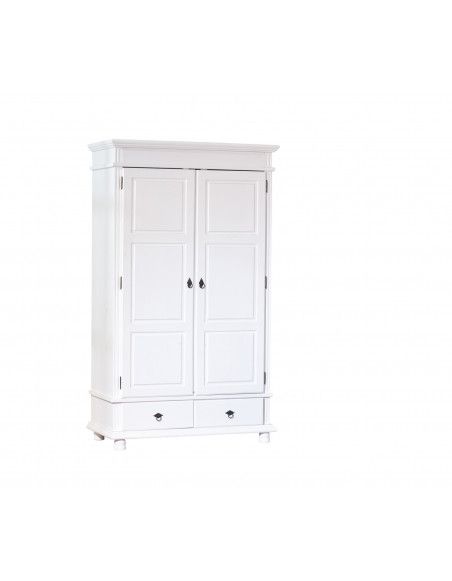 Armoire - 2 portes 2 tiroirs - Blanc