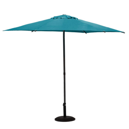 Parasol droit inclinable en tissu "Soya" - Bleu canard - 2,7 m