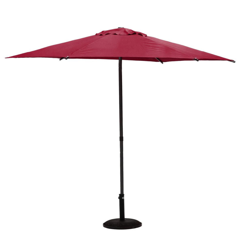 Parasol droit inclinable en tissu Soya - Rouge bordeaux - 2,7 m