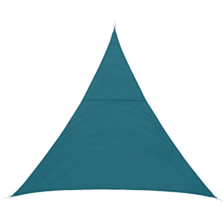 Toile solaire triangulaire en tissu "Shae" - Bleu canard - L 3 x P 3 x H 3 m