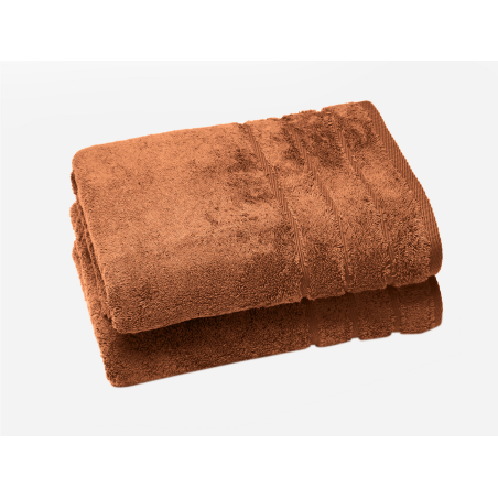 Drap de douche en coton - Callisto - 70 x 130 cm - Terracotta