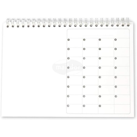 Calendrier perpétuel à customiser - Blanc - 12 feuilles